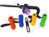 9 LED plastic torch and silicon holder